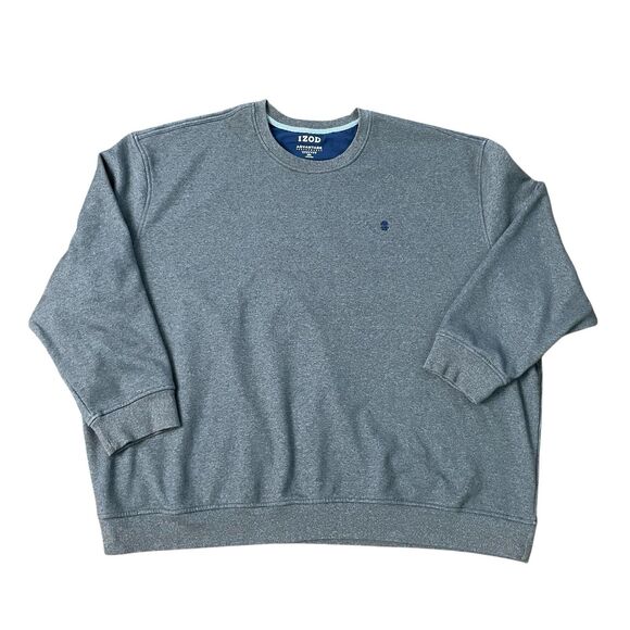IZOD Advantage Sweatshirt Men's Size 5XL Gray Fleece Lightweight Pullover - Picture 1 of 9